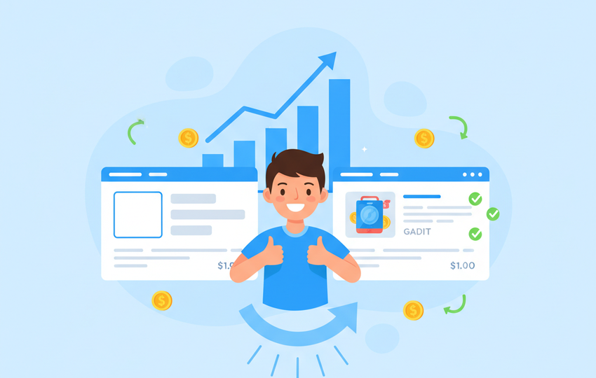 Before and after optimizing item specifics on a listing