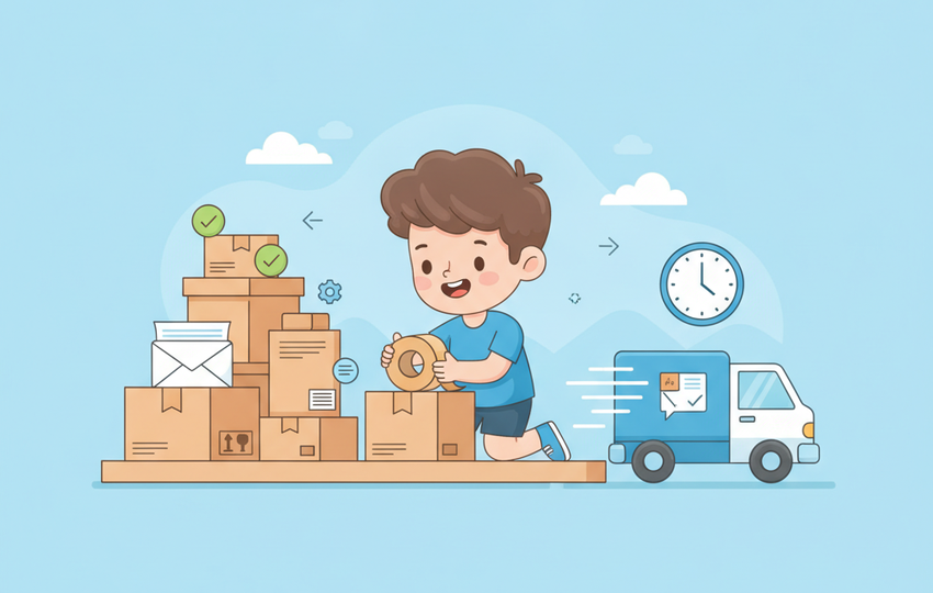 Packing and shipping an eBay order